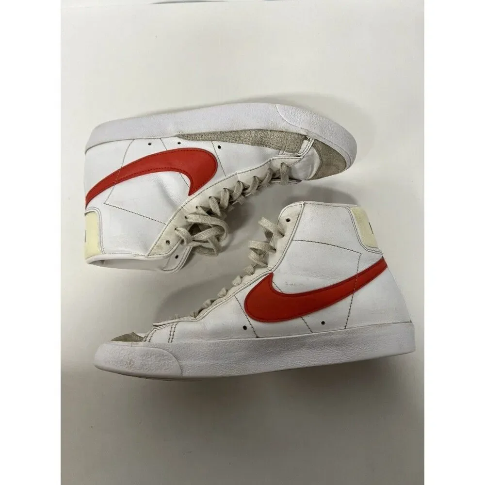 Nike Blazer Mid 77 Vintage White Picante Red Athletic Shoes Men’s 8